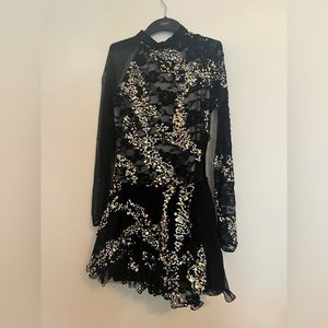 Black sequin dance costume